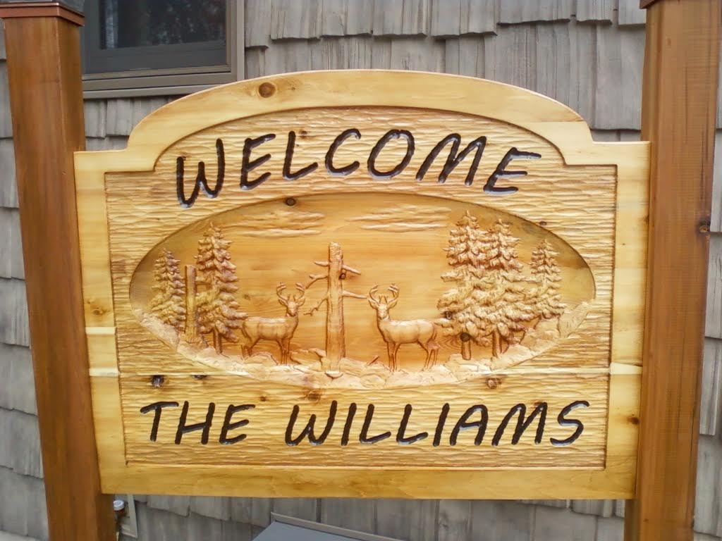 The Williams Deer Wood Sign 